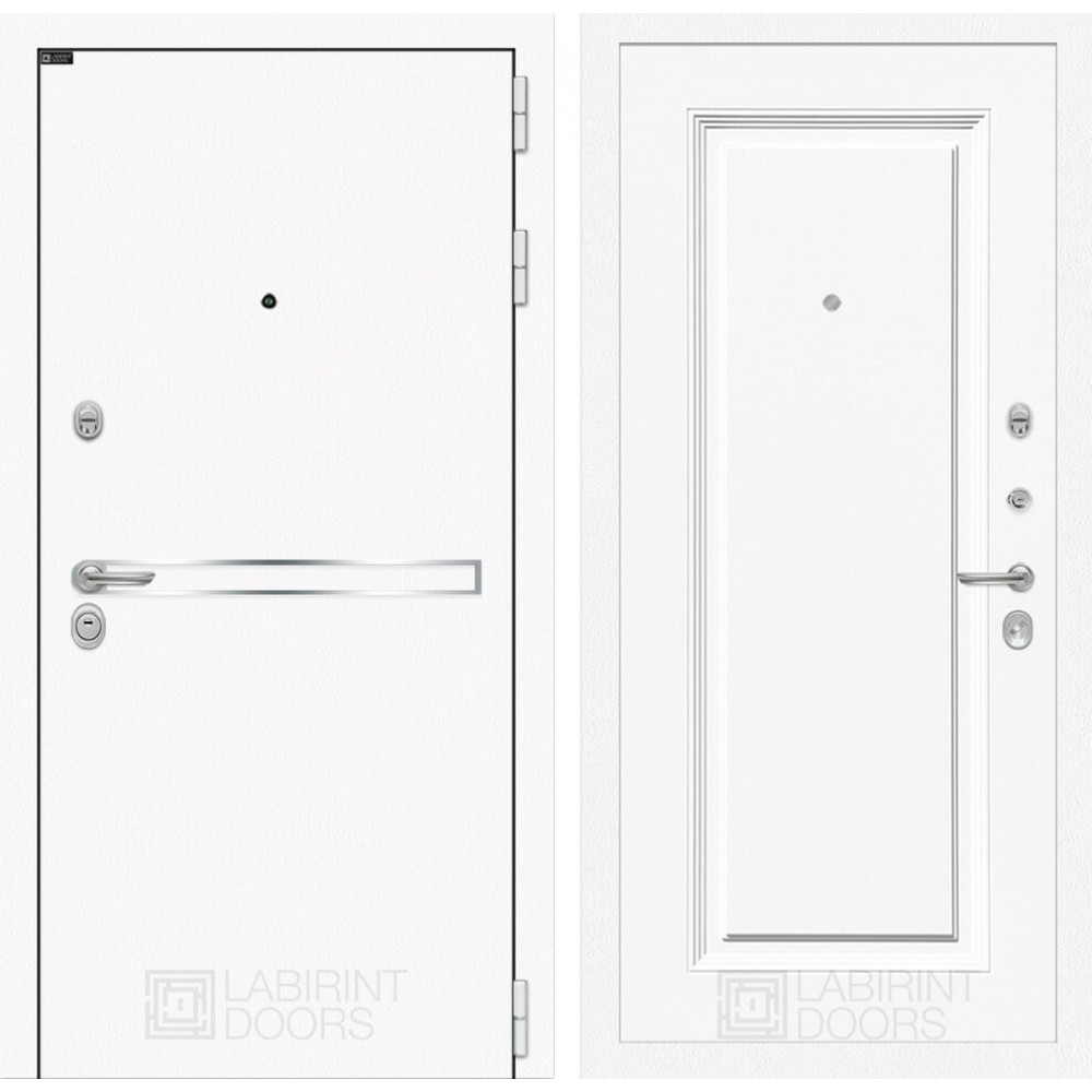 Входная дверь Лайн WHITE 27 - Эмаль RAL 9003