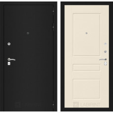 Входная дверь CLASSIC шагрень черная 03 - Крем софт