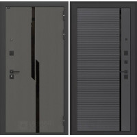Входная дверь CARBON 22 - Графит софт, черная вставка