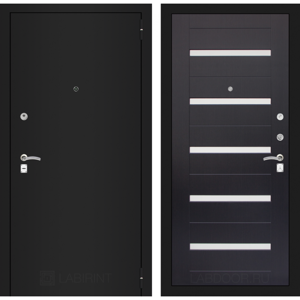 Входная дверь CLASSIC шагрень черная 01 - Венге