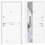 Входная дверь Лайн WHITE с Зеркалом 19 - Белый софт
