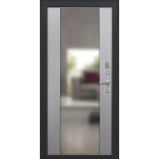 Металлические двери Luxor - 13 - Алиса (16мм, ПВХ софт грей, зеркало)
