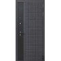 Металлическая дверь L - 34 - Экошпон ЛУ-22 (16мм, венге, стекло черное)