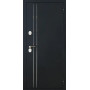 Металлическая дверь L - 37 - Д-19 (16мм, Грецкий орех + черная патина винорит)