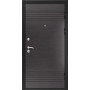 Металлические двери L - 7 - Экошпон ЛУ-22 (16мм, венге, стекло черное)