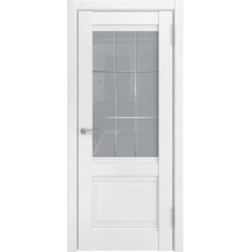 Межкомнатная дверь U-52 (винил, белый, стекло светлое)