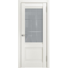 Межкомнатная дверь U-52 (винил, белый, стекло светлое) 900x2000