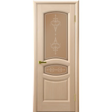 Межкомнатная дверь АНАСТАСИЯ (белый дуб, стекло, 900х2000)