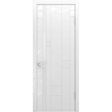 Межкомнатная дверь Арт-1 (ясень белая эмаль, лакобель белый)
