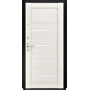 Металлические двери Аура - Экошпон СБ- 1 (16мм, беленый дуб, стекло белое)