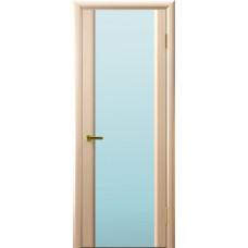 Межкомнатная дверь Синай 3 (белый дуб, стекло белое)