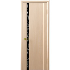Межкомнатная дверь Трава 1 (Беленый дуб, стекло, 900х2000)