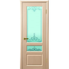 Межкомнатная дверь ВАЛЕНТИЯ 2 (беленый дуб, стекло, 900х2000)